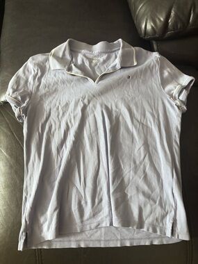 Tommy Hilfiger Pale Blue Polo with White Trim